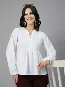 Style Quotient Women Solid Empire Top With Gathered Or Pleated Detail