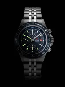 SWISS MILITARY HANOWA Men Dial & Stainless Steel Straps Chronograph Swiss Made Watch