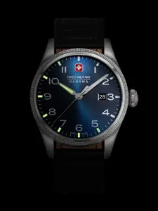SWISS MILITARY HANOWA Men Dial & Leather Bracelet Style Straps Analogue Swiss Made Watch