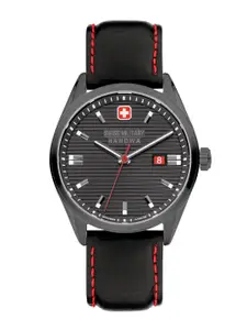 SWISS MILITARY HANOWA Men Dial & Leather Straps Analogue Swiss Made Watch SMWGB2200140