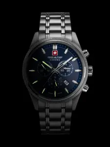SWISS MILITARY HANOWA Men Dial & Stainless Steel Analogue Chronograph Swiss Made Watch