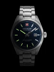 SWISS MILITARY HANOWA Men Round Dial & Stainless Steel Straps Analogue Swiss Made Watch