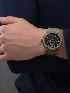 SWISS MILITARY HANOWA Men Dial & Ceramic Straps Analogue Chronograph Swiss Made Watch