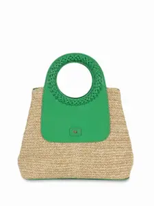 HIE Women Lana Textured Structured Vegan Leather Hand Bag Tote Bag