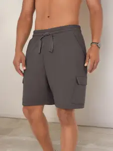 NOBERO Men Loose Fit Pure Cotton Cargo Shorts