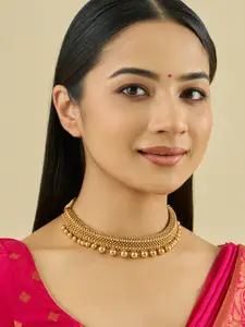 Kushal's Fashion Jewellery Gold-Plated Antique Necklace