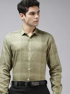 Van Heusen Slim Fit Printed Pure Cotton Formal Shirt