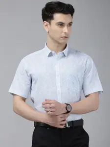 Van Heusen Pure Cotton Slim Fit Ethnic Printed Formal Shirt