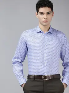 Van Heusen Slim Fit Printed Pure Cotton Formal Shirt