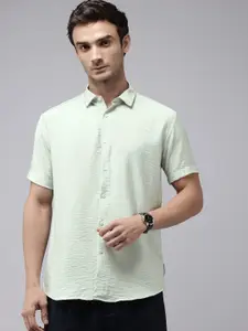 Van Heusen Crushed Slim Fit Casual Shirt