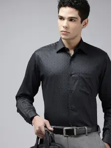 Van Heusen Custom Fit Miro Ditsy Printed Pure Cotton Formal Shirt