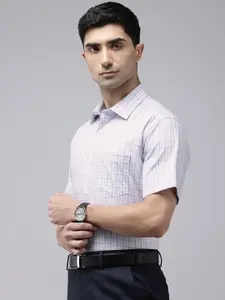 Van Heusen Custom Fit Checked Pure Cotton Formal Shirt