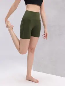 HRX by Hrithik Roshan Mid-Rise Rapid-Dry Yoga Shorts