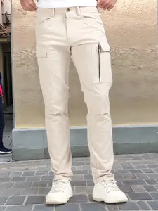 NEVER NEUD Men Relaxed Fit Heavy Utility Cargos Trousers