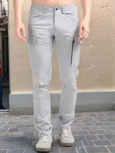 NEVER NEUD Men Relaxed Fit Heavy Utility Cargos Trousers