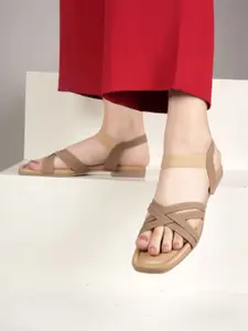 DressBerry Women Open Toe Flats