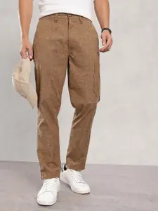 Nautica Men Coastal Comfort Linen Regular Fit Trousers