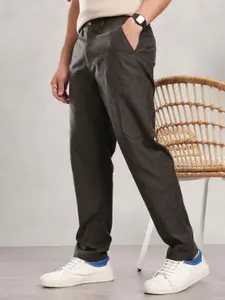 Nautica Men Coastal Comfort Linen Regular Fit Trousers