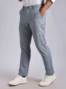 Thomas Scott Men Regular Fit Linen Chino Trousers