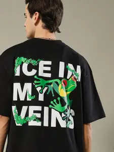PRONK Men Graphic Printed Oversized T-shirt