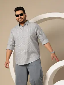 Sztori Men Plus Size Premium Checked Pure Cotton Casual Shirt