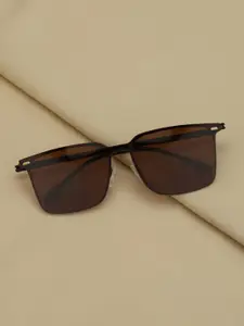 Carlton London Black Toned with Brown Polarised lens Wayfarer Sunglass