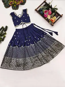 Shoryam Fashion Girls Art Silk Ready to Wear Lehenga Choli