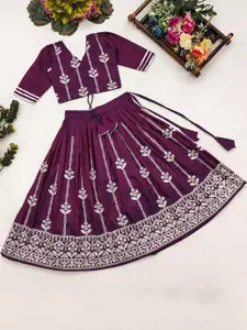 Shoryam Fashion Girls Art Silk Ready to Wear Lehenga Choli