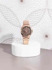 Sonata Poze Quartz Analog Dial Rose Gold Stainless Steel Strap Watch Men - SP70067WM01