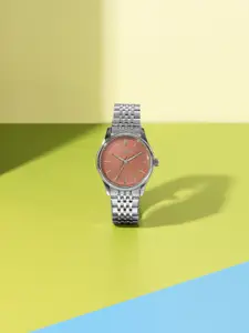 Sonata Men Round Dial & Stainless Steel Bracelet Style Straps Analogue Watch SP70070SM01