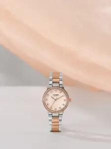 Sonata Women Dial & Stainless Steel Bracelet Style Straps Analogue Watch SP80120KM01