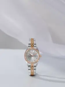 Sonata Women Printed Dial & Stainless Steel Style Straps Analogue Watch SP80118KM01