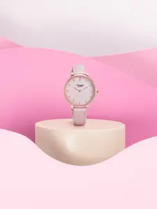 Sonata Women Dial & Leather Textured Straps Analogue Watch SP80119WL02