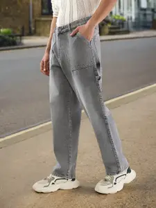 Urbano Fashion Men Loose Baggy Fit Carpenter Cargo Jeans With 6 Pockets Non-Stretchable