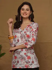 Anouk Rustic Floral Print Straight Kurti