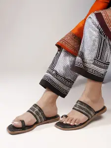 ELLE Women Embellished One Toe Flats