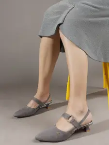 Carlton London Women Pointed Toe Party Kitten Sandals