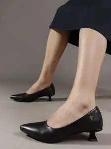 Carlton London Solid Party Kitten Pumps Heels