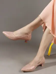 Carlton London Women Pointed Toe Kitten Heel Pumps