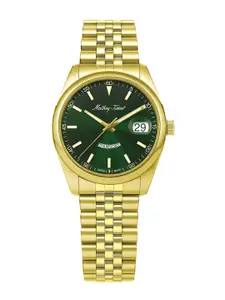 Mathey-Tissot Swiss Made Women Mathy Day-Date Quartz Green Dial Analog Watch D510PV