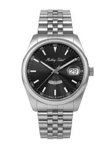Mathey-Tissot Swiss Made Men Mathy Day-Date Quartz Black Dial Analog Watch H510AN