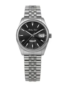 Mathey-Tissot Swiss Made Women Mathy Day-Date Quartz Black Dial Analog Watch D510AN
