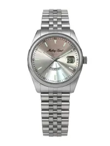 Mathey-Tissot Swiss Made Women Mathy Day-Date Quartz Silver Dial Analog Watch D510AS