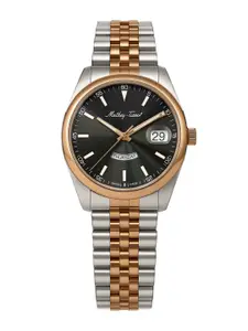 Mathey-Tissot Swiss Made Women Mathy Day-Date Quartz Black Dial Analog Watch D510RS
