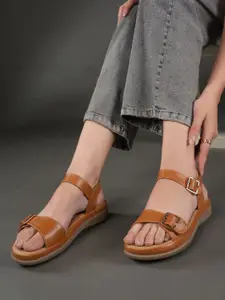 The Roadster Lifestyle Co. Women Casual Comfortable Open-Toe Flats