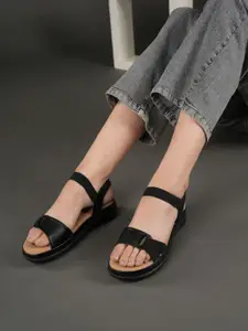 The Roadster Lifestyle Co. Women Casual Comfortable Open-Toe Flats