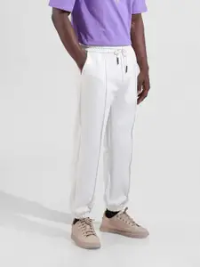 The Indian Garage Co Men Loose Fit Textured Waffle Jogger