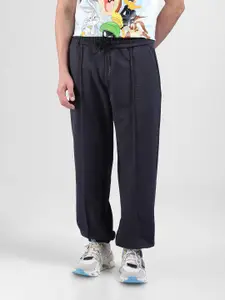 The Indian Garage Co Men Loose Fit Textured Waffle Jogger