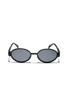 DressBerry Women Black Oval Sunglasses with UV protected lens