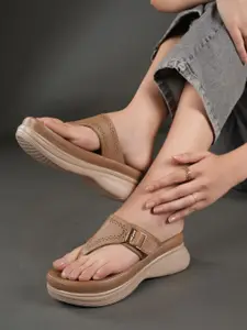 The Roadster Lifestyle Co. Women Textured Round Toe Sandals